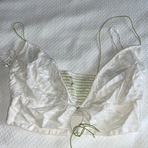 Adorable white stringy crop top